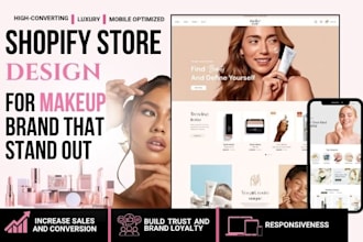 design makeup shopify cosmetics store nail skincare beauty store makeup website