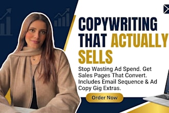 write high converting sales page copy and email copywriting
