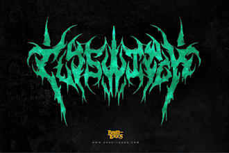 create death metal, black metal, and brutal death metal logo