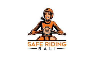 design unique safe riding bali logo