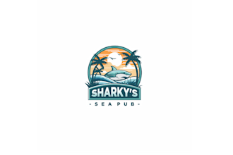 design awesome shark sea pub logo