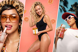 create luxury ai beauty product images with models