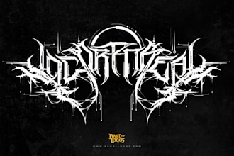 draw death metal, black, brutal death metal logo