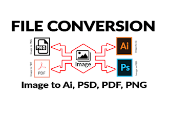 recreate or convert image to psd, ai, pdf, png, jpeg