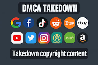 delete remove takedown facebook, youtube, instagram, reddit, x under dmca