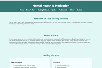 create a professional mental health and wellness website