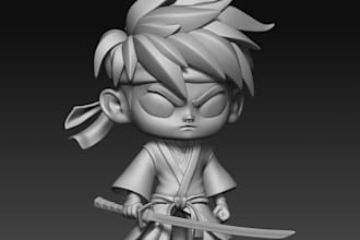 custom 3d toy, chibi stl figure,action anime model, 3d caricature,funko pop toy