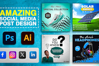 design custom social media posts for instagram, facebook business