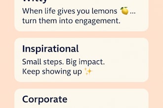 write social media captions