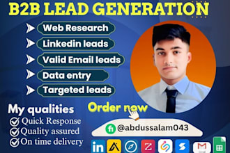 do b2b lead generation with prospect email list and linkedin research