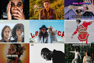 design a stunning music website to promote your songs, epk or store