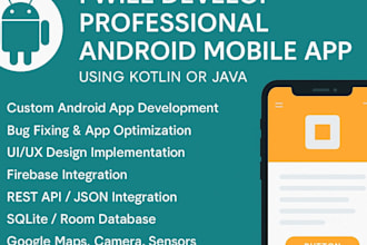 develop professional android mobile app