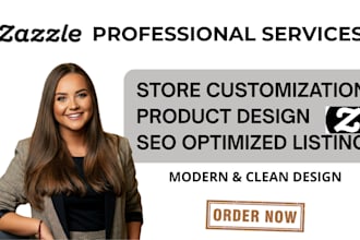do professional zazzle store setup product design customization upload