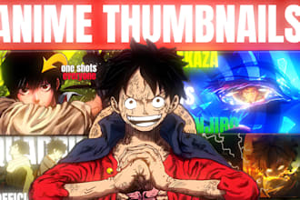 make attractive anime thumbnails for youtube