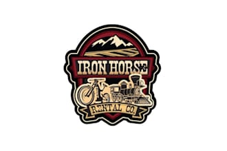 design western themed rental business logo