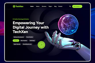 design landing page UI UX in modern style