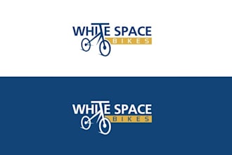 design unique white space bikes logo