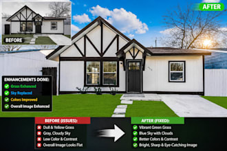 do hdr real estate photo editing sky replacement object removal in photoshop