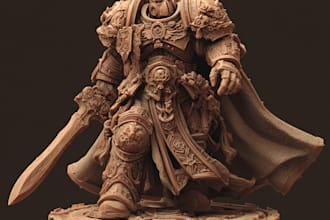 sculpt warhammer 40k miniature 3d model dnd tabletop 3d figurine for 3d printin