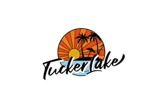 design lake water park and rv campground logo