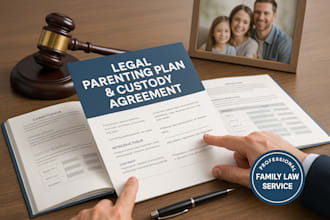 create a legal parenting plan, child custody, and visitation agreement UK lawyer