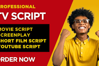 write a professional tv script, movie script writing, pilot, episodes that sell