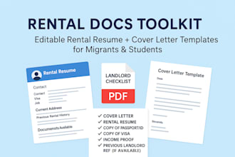 write your rental cover letter and tenant CV for landlords for UK, canada, nz
