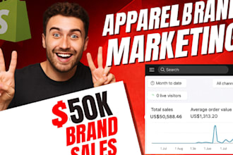 clothing brand marketing, shopify store promotion, clothing brand sales manager