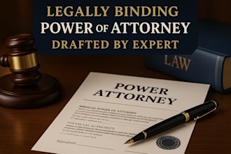 write legally binding power of attorney for any purpose or situation, family law