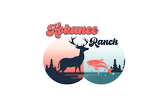 design high definition fishing hunting logo