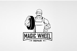 design heritage excellent logo for magic wheel repair