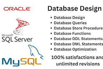 setup your database, write sql queries and db archival