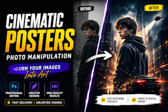 design modern posters and photo manipulation edits