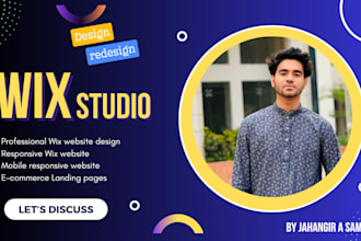 build wix studio design, redesign wix website or wix website