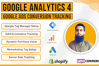 setup ga4 ecommerce tracking, google tag manager for conversion tracking