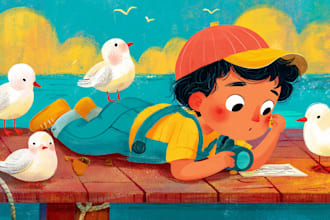 illustrate delightful storybook scenes with color and charm