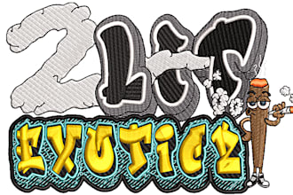 logo digitizing, convert to pes, vp3, dst, jef, pxf, in 1 hour