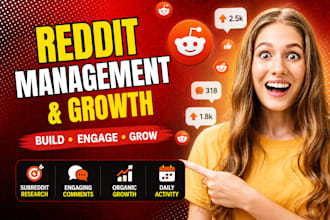 be your reddit manager for organic reddit growth and engagement