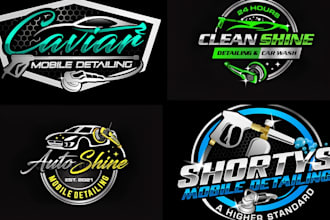 design a custom automotive, car detailing, or car wash logo