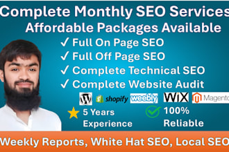 provide complete monthly SEO services with affordable packages