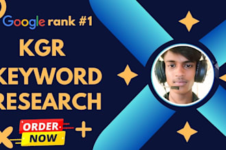 do keyword research using kgr strategy for SEO