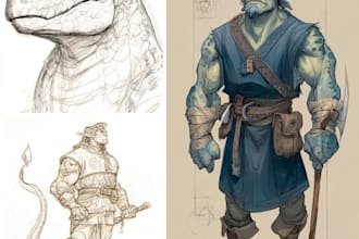 draw your characters fantasy dnd or creatures