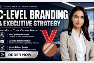 write your c level executive resume, board bio and linkedin profile optimization
