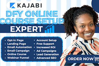 do kajabi online course setup upload, kajabi sales funnel, for course creators