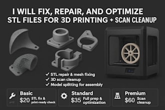 fix, repair, and optimize your stl files for 3d printing