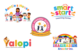 design daycare, childcare, preschool, toy shop babyshop, kids and children logo