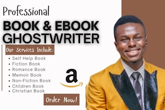 do fiction and nonfiction book, self help ebook, romance, memoir, christian book