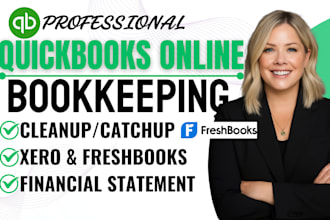 quickbooks online bookkeeping, quickbooks bookkeeping setup, cleanup, freshbooks