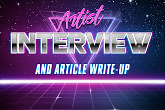 interview you about your music and write a feature article