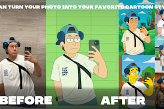 turn your photo into cartoon style art